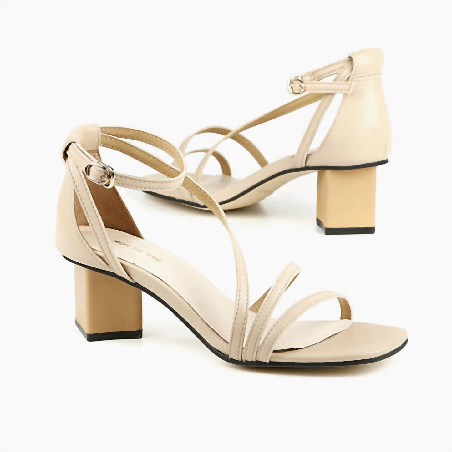 All Black - Women's Squared Off Heel