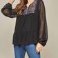 Andree By Unit - Romantic Embroidered Swiss Dot Top