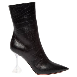 Amina Muaddi - Women's Giorgia Croc Leather Mid-calf Boots