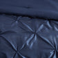 7 Piece Tufted Comforter Set Navy Queen