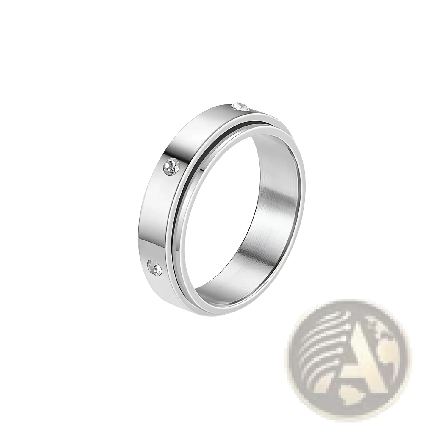 Celestial Stainless Steel Anxiety Spinner Ring Set
