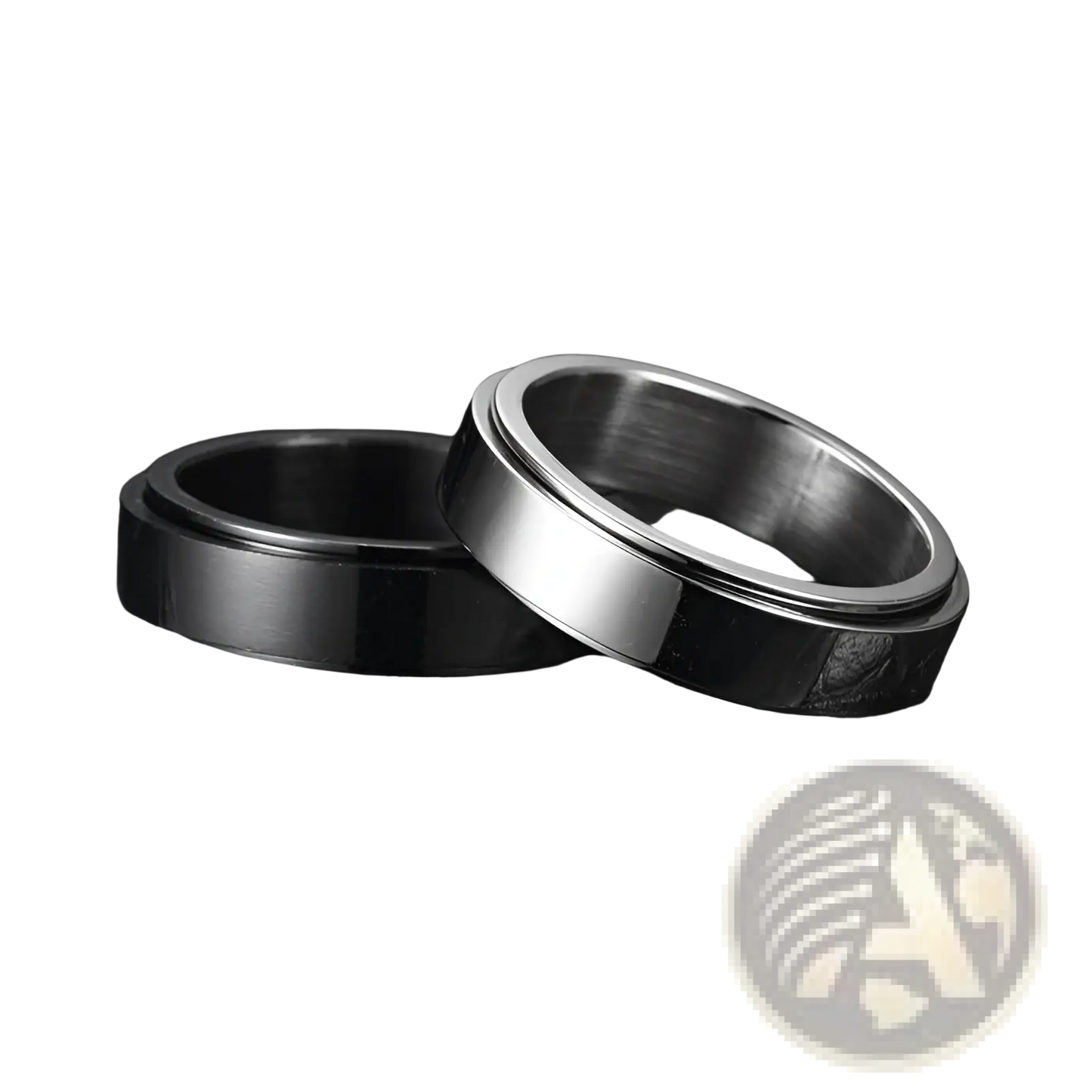 Celestial Stainless Steel Anxiety Spinner Ring Set