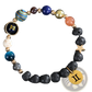 Celestial Zodiac Planet Matte Stone Beaded Bracelet