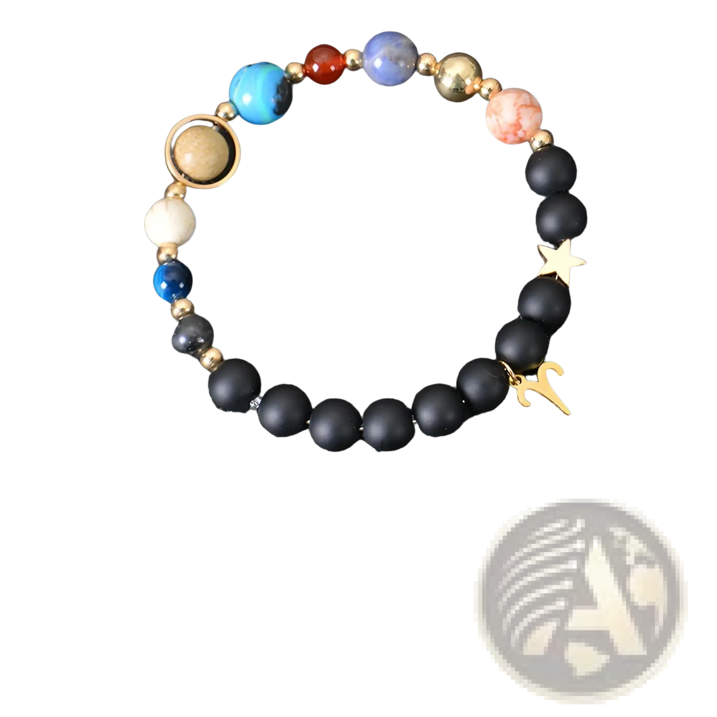 Celestial Zodiac Planet Matte Stone Beaded Bracelet