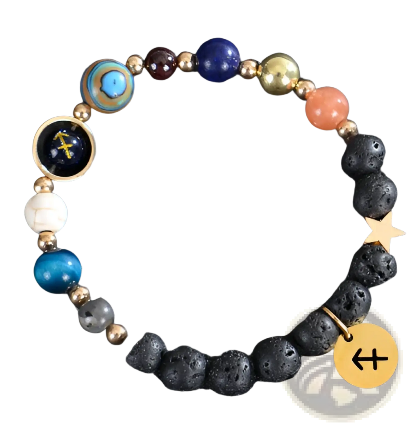 Celestial Zodiac Planet Matte Stone Beaded Bracelet