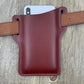 Brown Pu Leather Phone Holster with Belt Loop and Card Slots