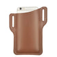 Brown Pu Leather Phone Holster with Belt Loop and Card Slots