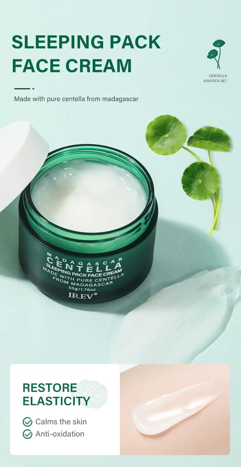 Centella Asiatica 5-piece Facial Skincare Set by Irev