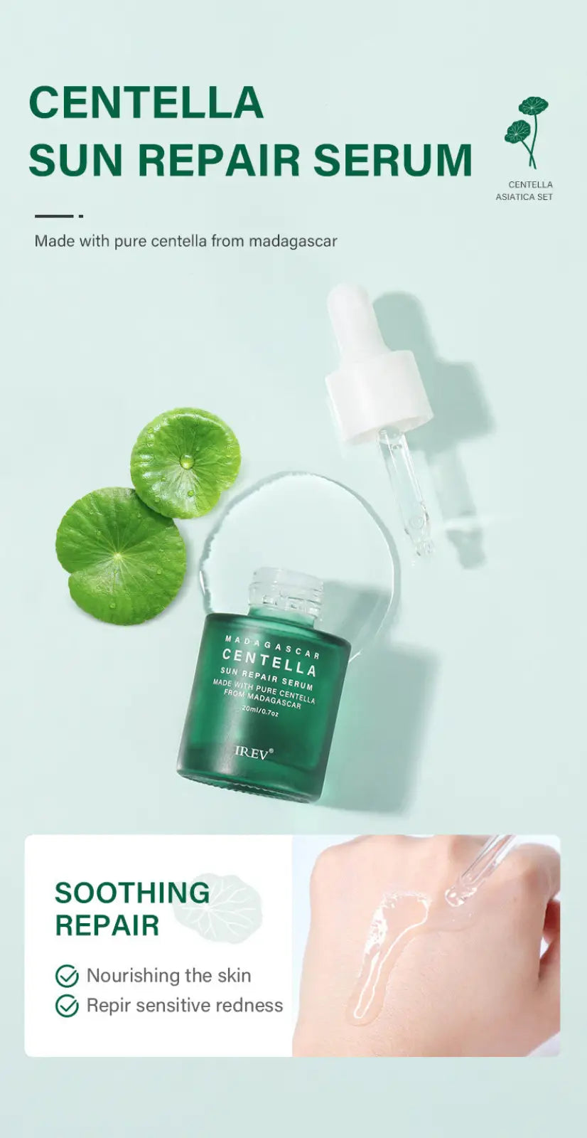 Centella Asiatica 5-piece Facial Skincare Set by Irev