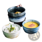 Ceramic Bowl Retro Porcelain Rice Tableware 4 Inch