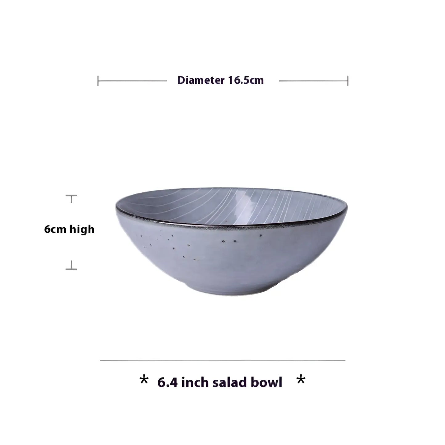 Ceramic Dinnerware Set Retro Ribbed Plates and Bowls