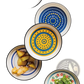 Ceramic Floral Bone China Round Serving Plate