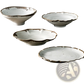 Ceramic Lace Fruit Plate Scalloped Dim Sum Dish
