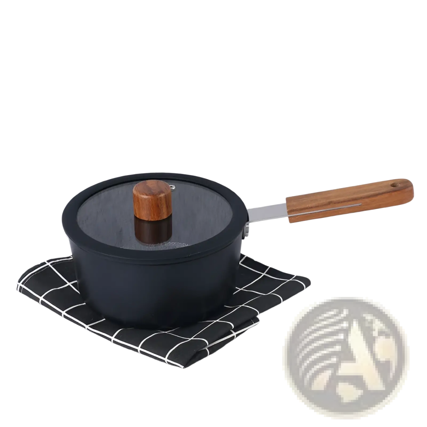 Ceramic Non Stick Pot Set with Wooden Handles