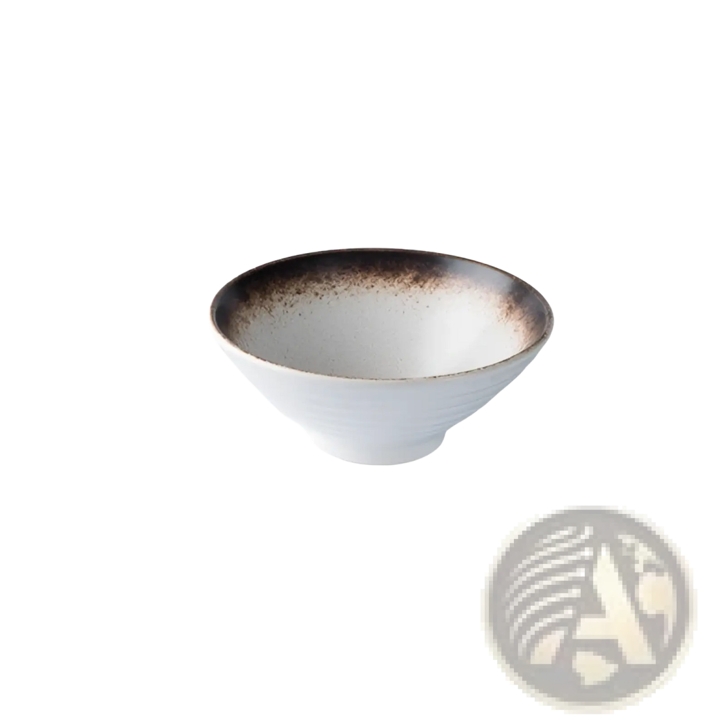 Ceramic Ramen Bowl Speckled Black Blue Kitchenware