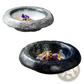 Ceramic Sashimi Bowl Retro Speckled Hat Plate