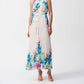 Joseph Ribkoff - Floral Pleated Satin Maxi Dress
