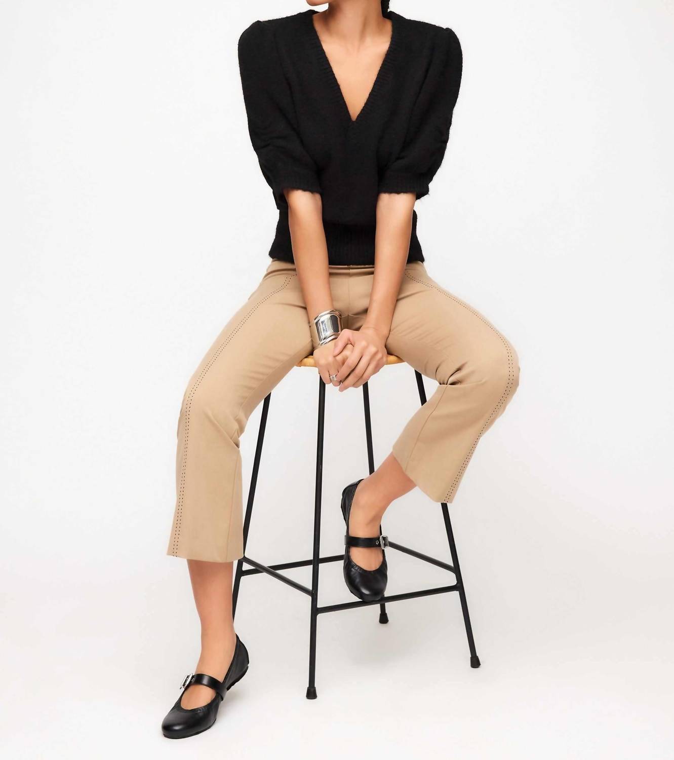 Fifteen Twenty - Sigourney Saddle Stitch Ankle Pants