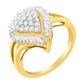 10K Yellow Gold Diamond Cluster Ring (1/2 Cttw, I-J Color, I1-I2 Clarity) - Size 8