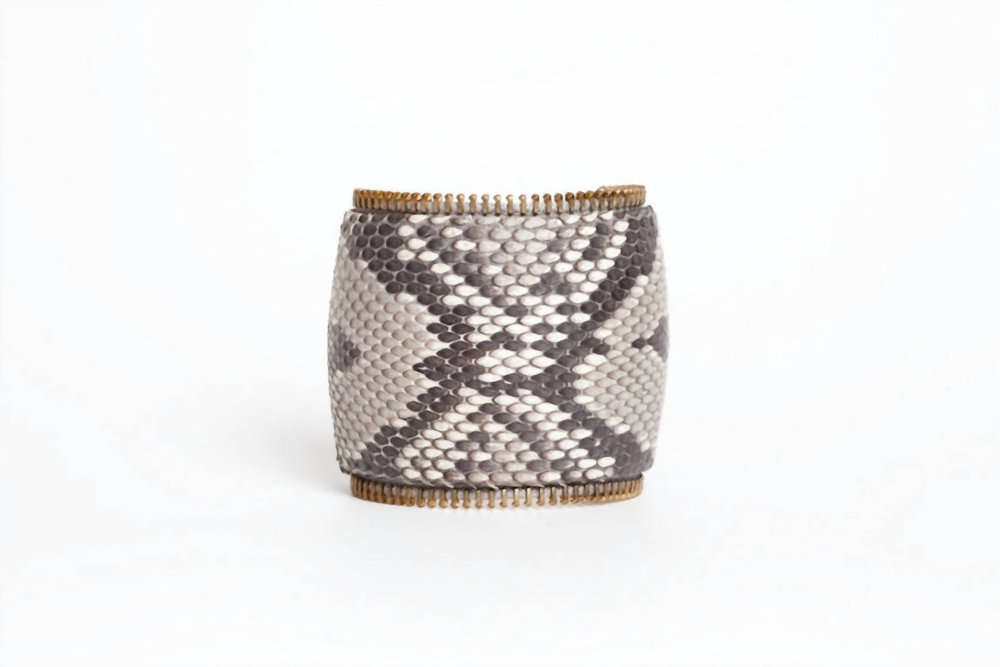 Avenue Chic - Women's Python Zipper Large Cuff