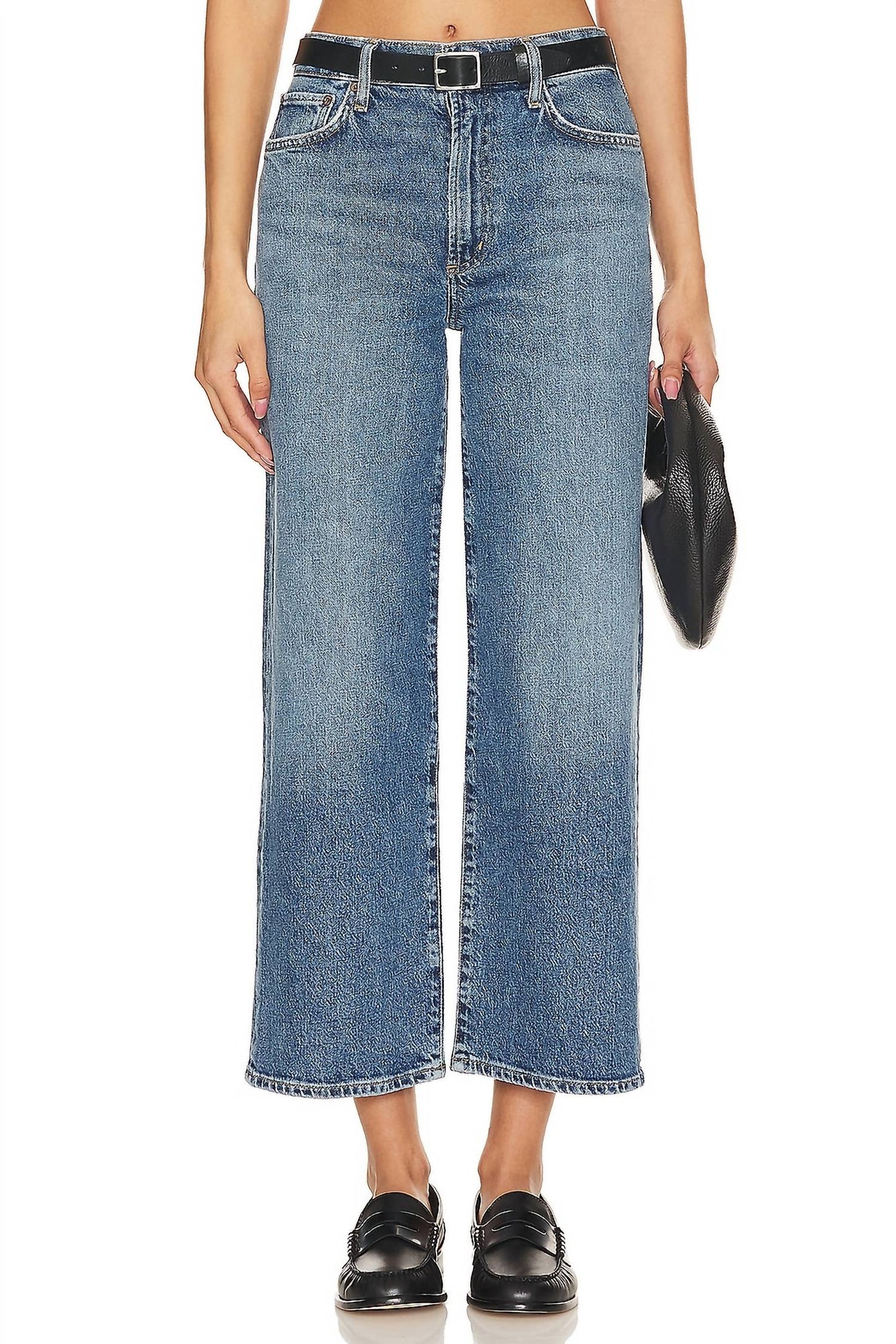 Agolde - Women's Harper Mid Rise Crop Straight Jean