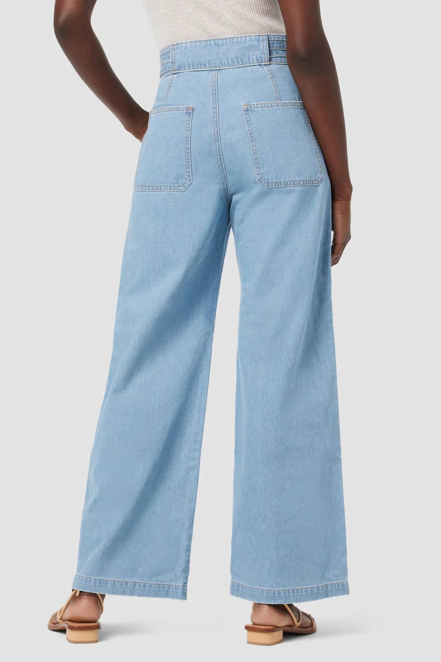 Hudson - Tie Waist Wide Leg Barefoot Trouser