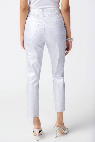 Joseph Ribkoff - Metallic Slim Crop Pants
