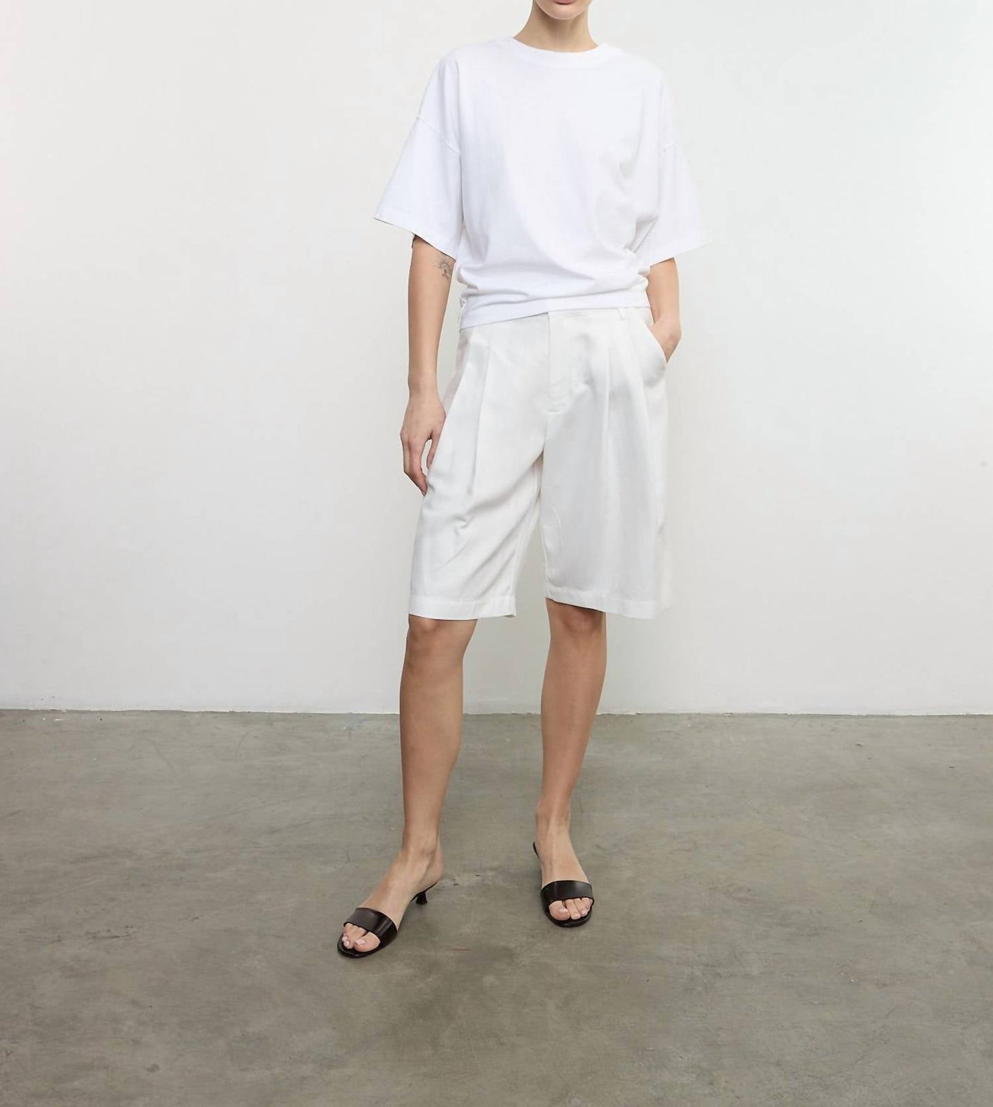 Enza Costa - TWILL PLEATED SHORT