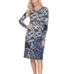 White Mark - Naarah Embroidered Sweater Dress