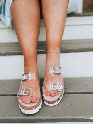 Chinese Laundry - Women's Buckled Platform Wedge Sandal