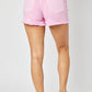 Judy Blue - Mid Rise Garment Dyed Fray Hem Shorts