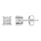 .925 Sterling Silver 1.0 Cttw Round Brilliant-Cut Diamond Miracle-Set Solitaire Stud Earrings (H-I Color, I2-I3 Clarity)