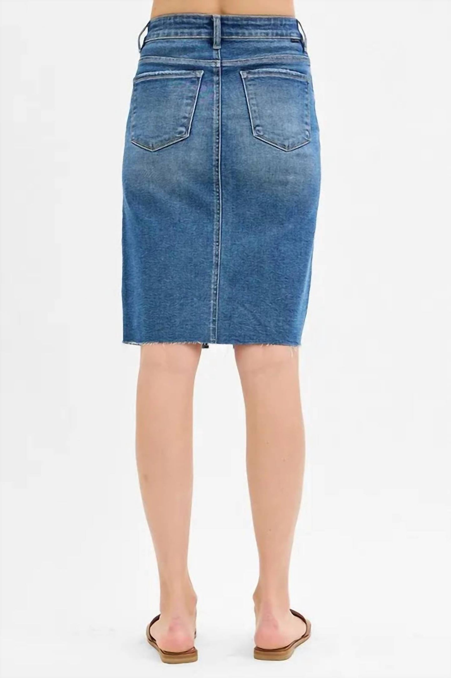 Trendsi - Risen Full Size High Rise Front Slit Pencil Skirts Plus Size