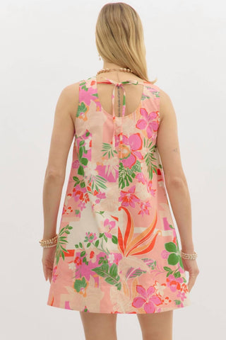Entro - Tropical Halter Mini Dress