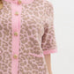 Entro - Carynn Animal Print Short-sleeve Knit Cardigan