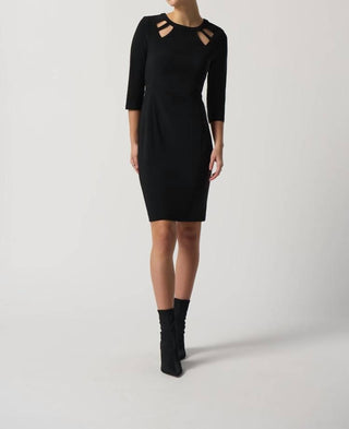 Joseph Ribkoff - Keyhole Neckline Sheath Dress