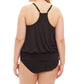 Always For Me - Plus Size Luxury Racerback Tankini Top with Matching Tankini Bottom
