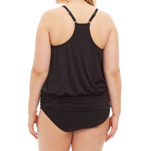 Always For Me - Plus Size Luxury Racerback Tankini Top with Matching Tankini Bottom