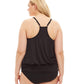 Always For Me - Plus Size Luxury Racerback Tankini Top with Matching Tankini Bottom