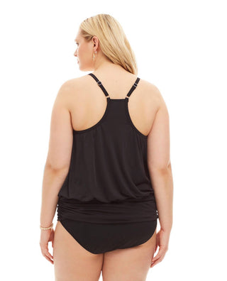 Always For Me - Plus Size Luxury Racerback Tankini Top with Matching Tankini Bottom