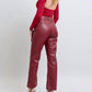 Judy Blue - Tummy Control Faux Leather Straight Pants