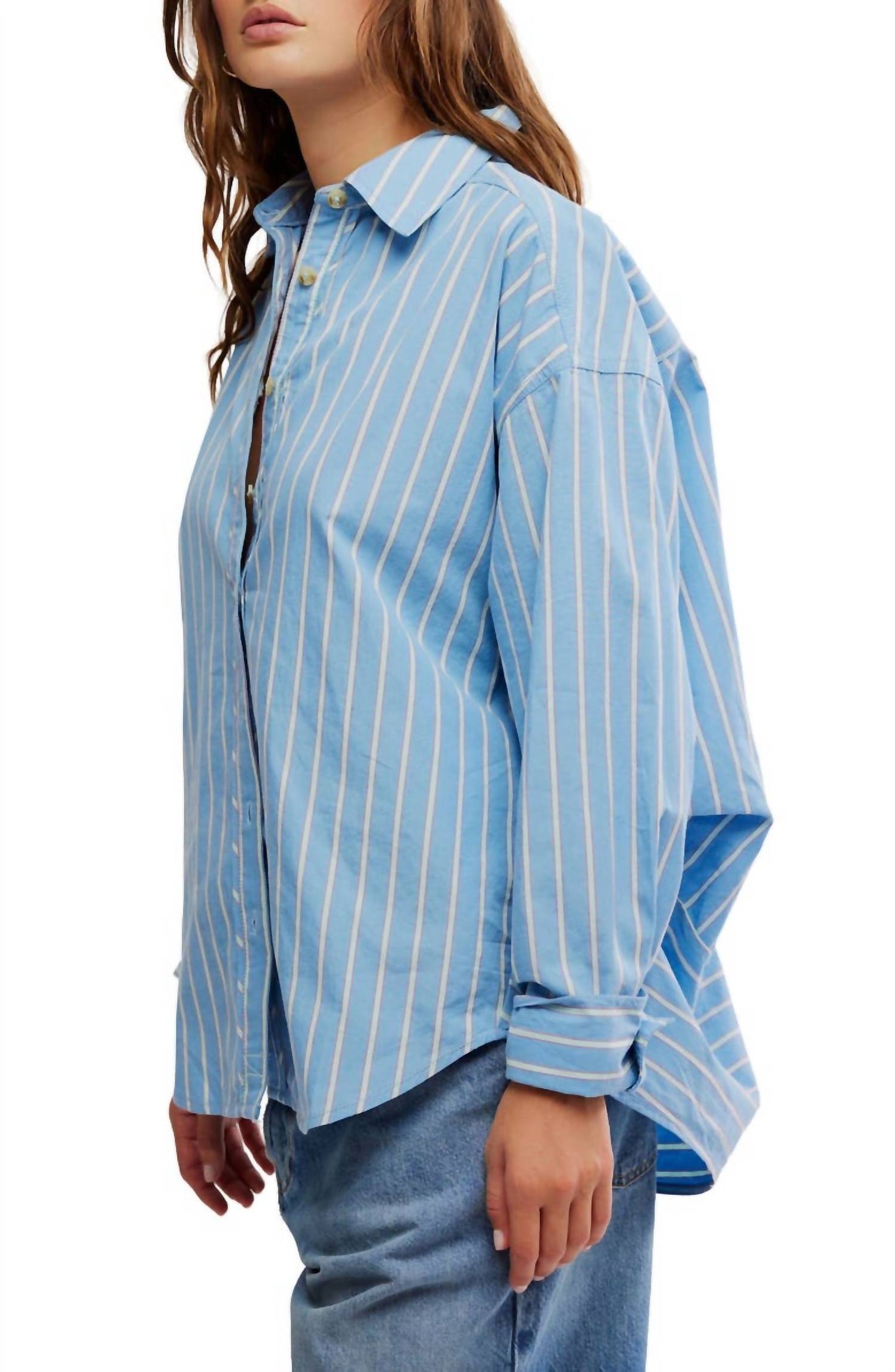 Free People - Striped varsity shirt
