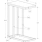 Accent Table, C-Shaped with Tempered Glass - Contemporary & Modern