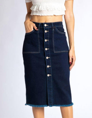 Kancan - Button Down Midi Skirt