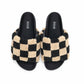 Roam - Women's Fuzzy Checker Slide Sandal