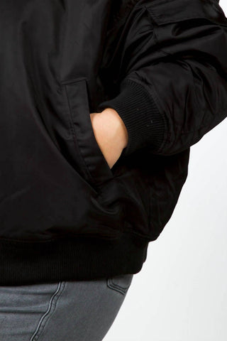 Good American - Satin Bomber Jacket - Plus