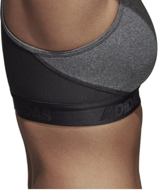 Adidas Women's Alphaskin Sports Bra Grey Size Extra Small