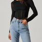 Astr - Kezia Long Sleeve Mesh Corset Top