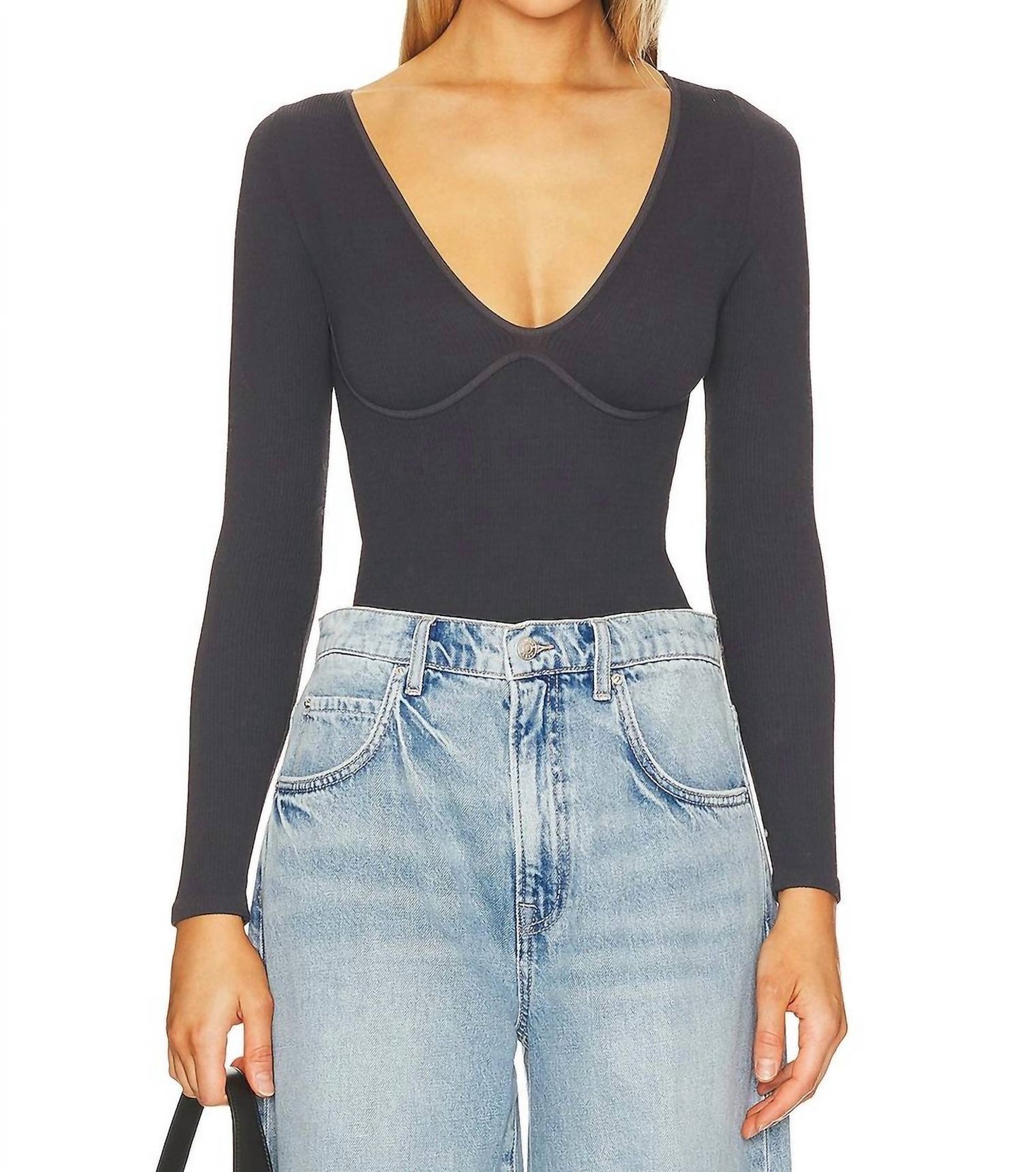 Free People - Meg Seamless V-neck Bodysuit