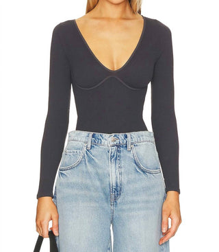 Free People - Meg Seamless V-neck Bodysuit